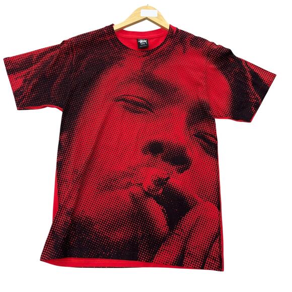 Red Peter Tosh x Stussy Tee - Picture 1 of 3